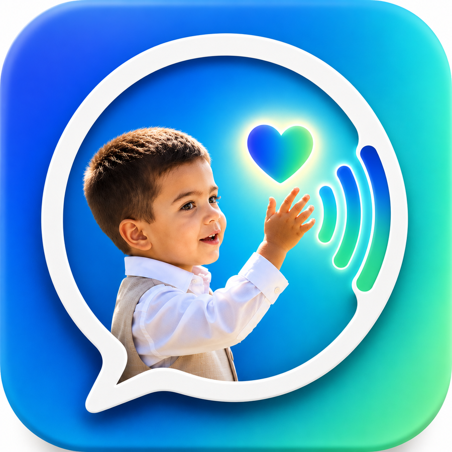 A child reaching toward a heart — the spirit of OurVoice